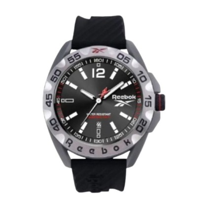 Reebok RV-EMB-G3-PAIB-BW Black Silicone Strap Men Watch